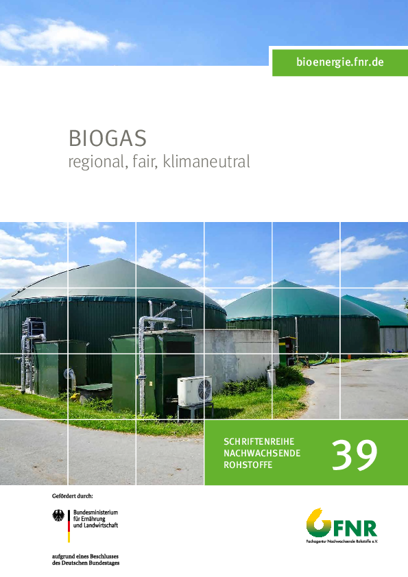Deckblatt des Covers mit Biogasanlage